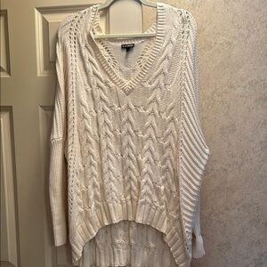 Express White Cable Knit Sweater